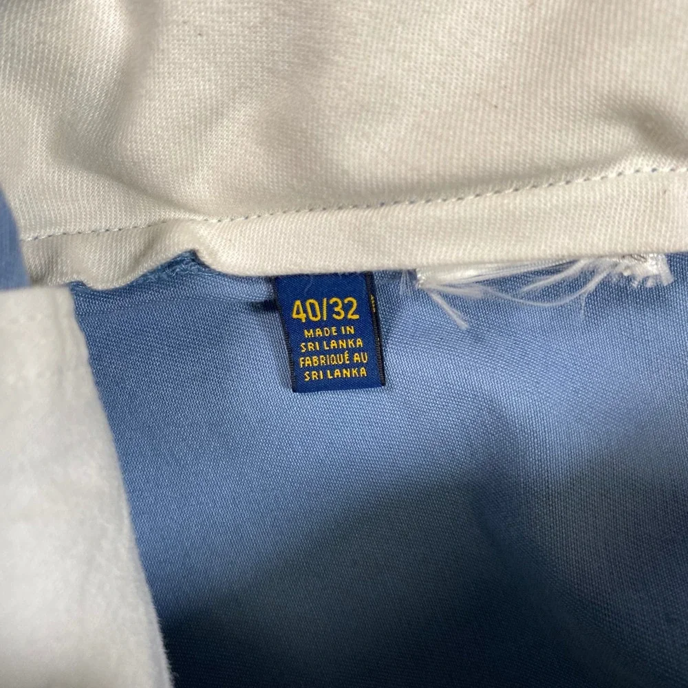 Polo Ralph Lauren Classic Fit Chino Pants Mens 40/32 Light Blue Cotton Twill